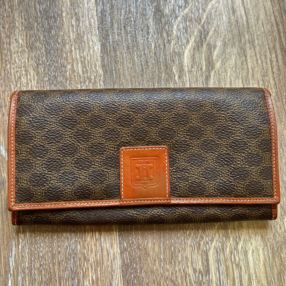 Celine Vintage Macadam Long Wallet